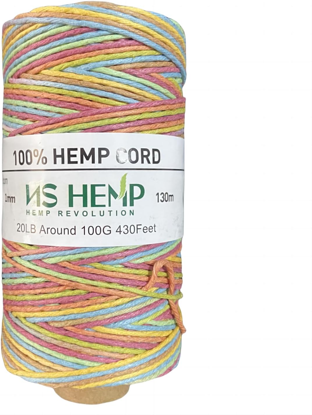 【 NS HEMP 】 Sustainable Hemp Twine Hemp Cord for Jewelry Making, Hemp Cord 1mm 130 Meters (026 RAW)