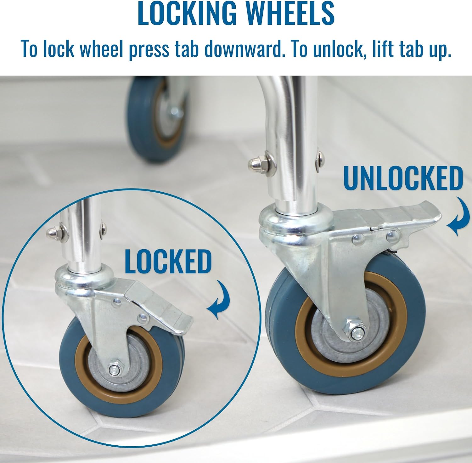 DMI Rolling Shower Chair, Commode, Transport Chair, FSA Eligible, Rolling Bathroom Wheelchair for Handicap, Elderly, Injured or Disabled