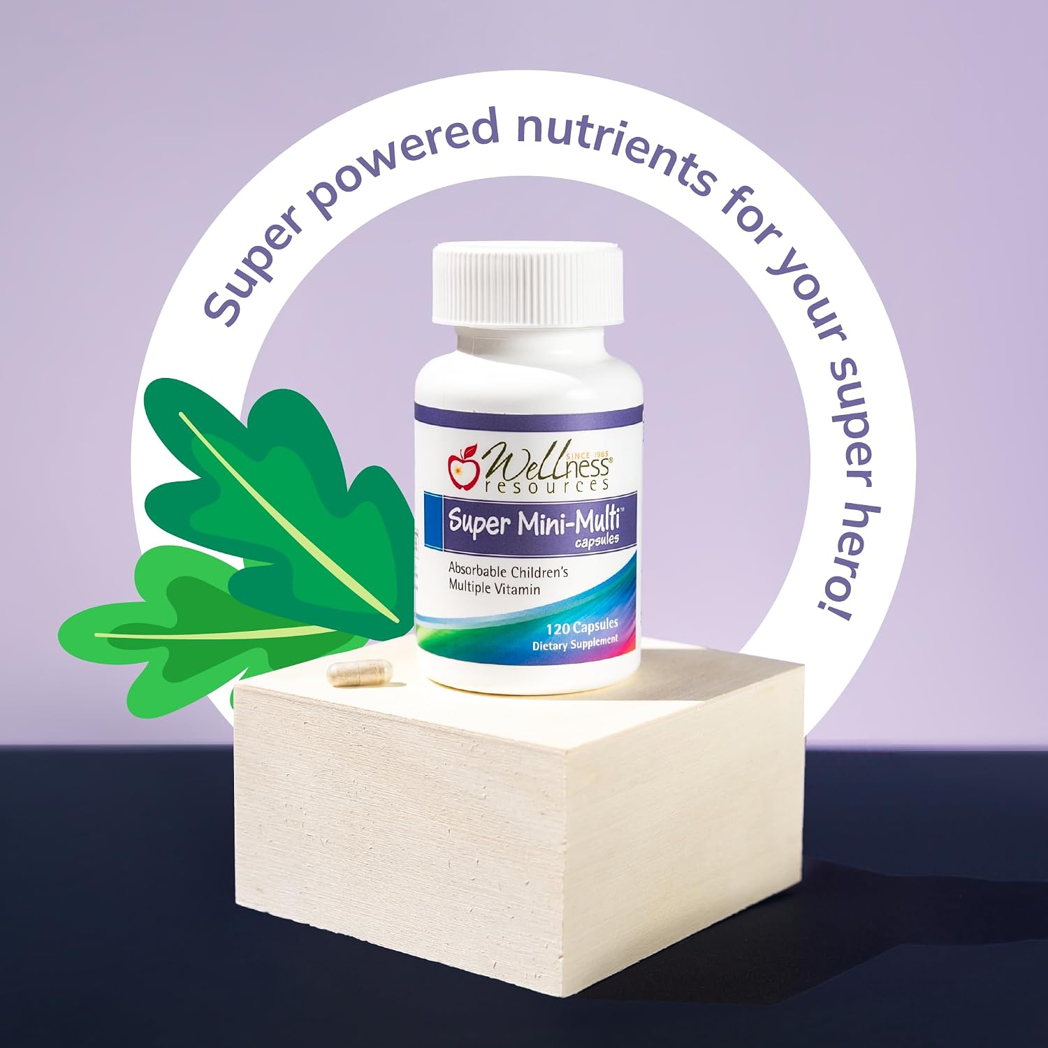 Super Mini-Multi - Children's Multivitamin Swallowable Capsules with Methyl Folate, Methyl B12 and Coenzyme B Vitamins for Growth, Focus