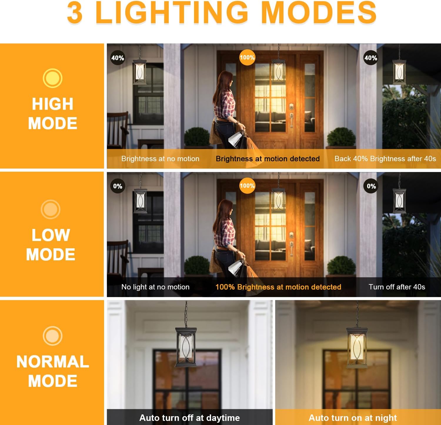 Dusk to Dawn Modern Outdoor Coach Lantern Exterior Light Fixtures Black Aluminum with Crack-Like Glass Waterproof Wall Sconce Mission Outside Light