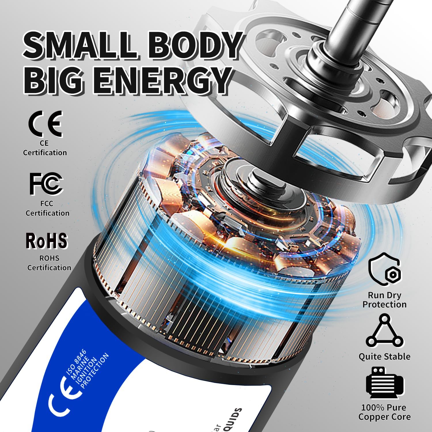 TDRRICH 5.5GPM 75PSI RV Water Transfer Pump for Home, 110V Electric Water Pressure Increaser Diaphragm Pump for Boat Yacht