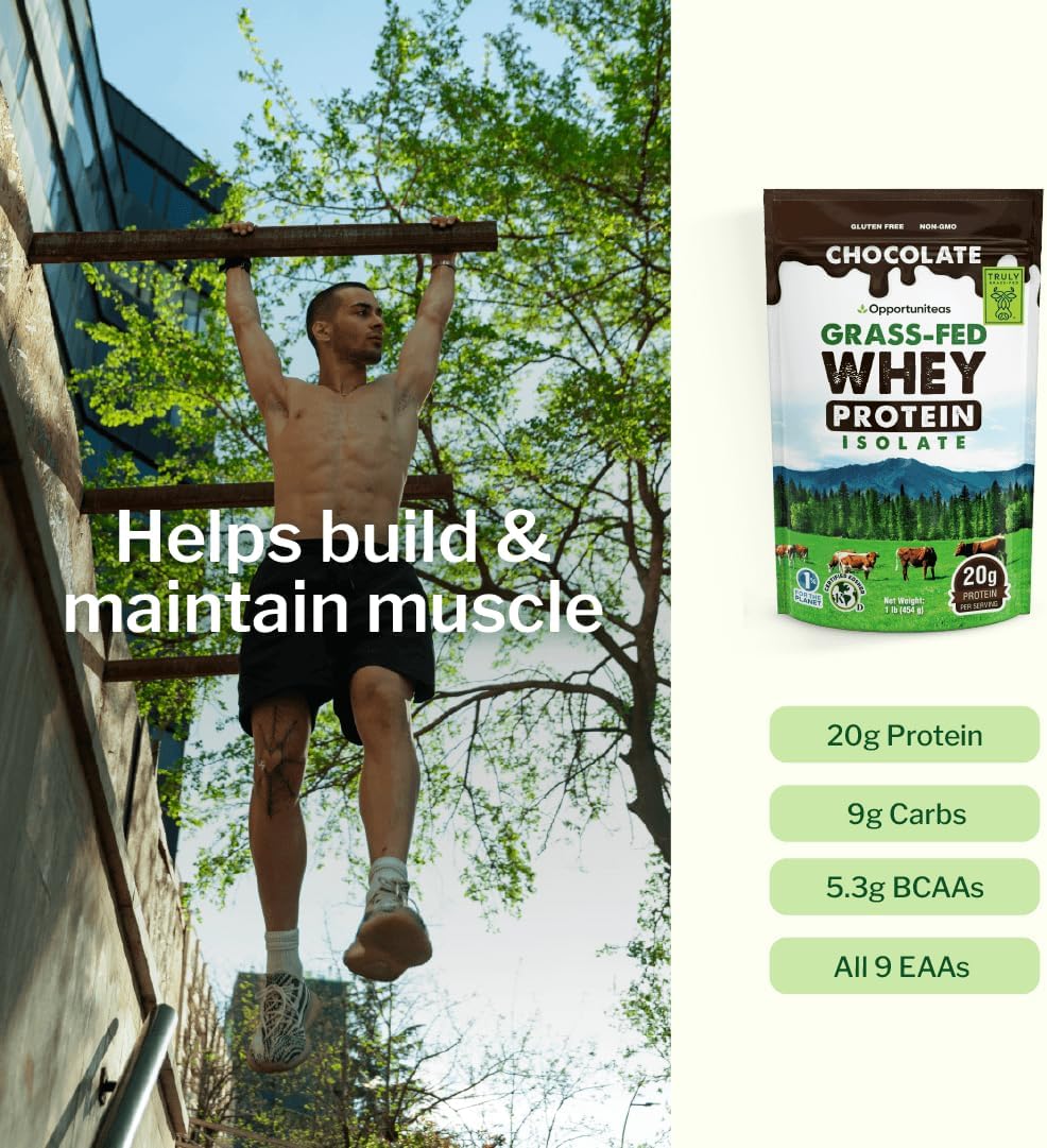 Unflavored Grass Fed Whey Isolate Protein Powder, 1 lb | Isolated, Flavorless Whey made with 100% GrassFed Hormone-Free Milk, It's Unsweetened, Cold-Pressed and Heavy-Metal Tested