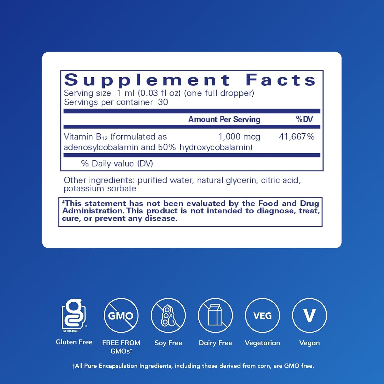 Pure Encapsulations Adenosyl/Hydroxy B12 Liquid, 1 fl. oz. | Vitamin B12 to Support Nerve and Mitochondrial Health*, High-Potency B12 Supplement