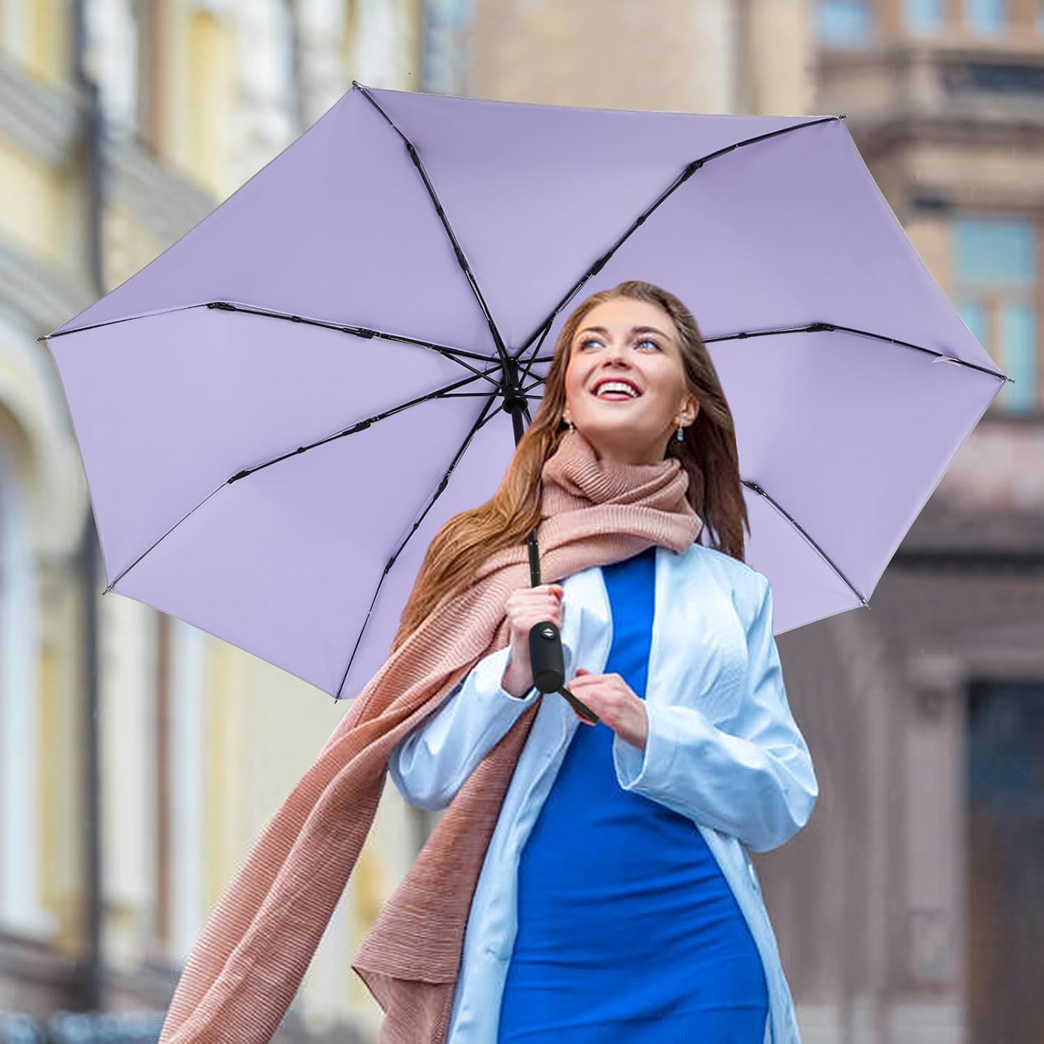 G4Free UPF 50+ UV Protection Travel Umbrella 42/46 Inch Auto Open Close