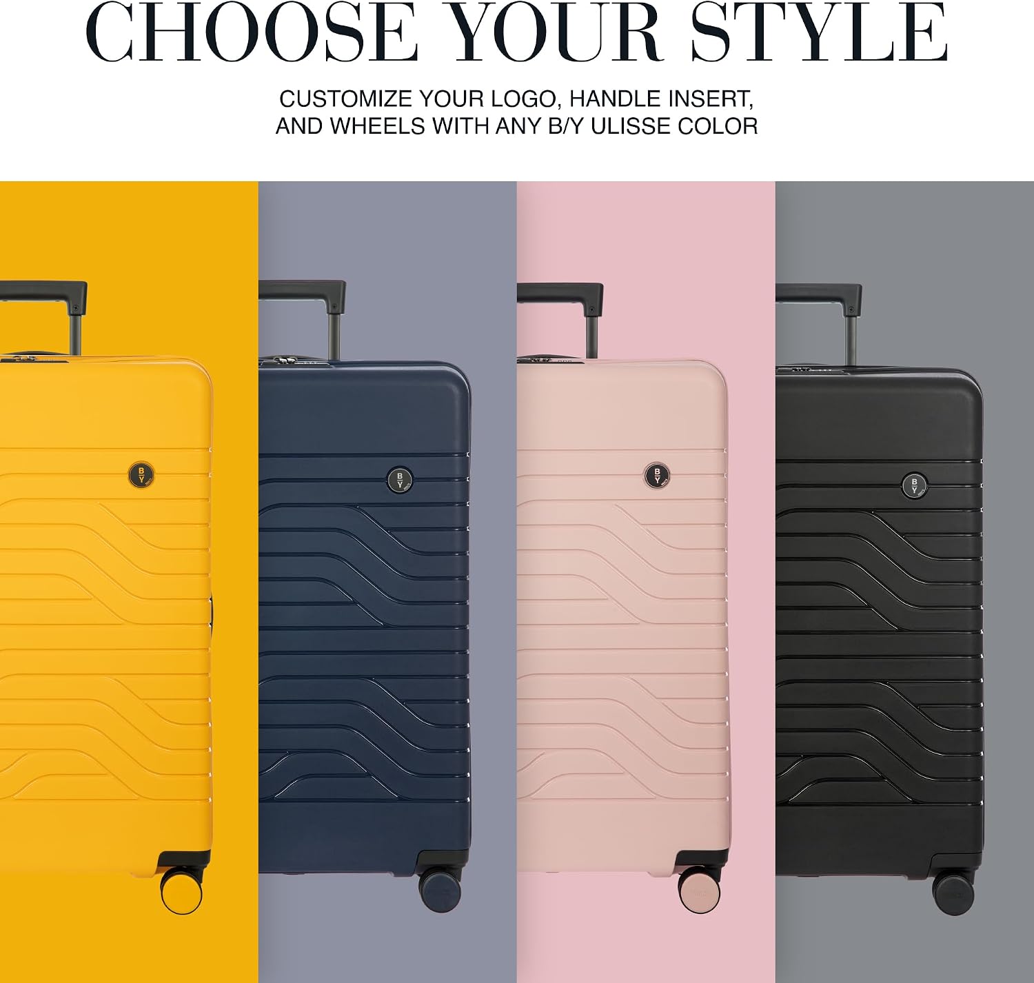 Bric's B|Y Ulisse Checked Luggage with Spinner Wheels – Expandable Lightweighted Hard Shell Suitcase, TSA Combination Lock - Removeable Wash Bag Included - 30 Inch, Mango