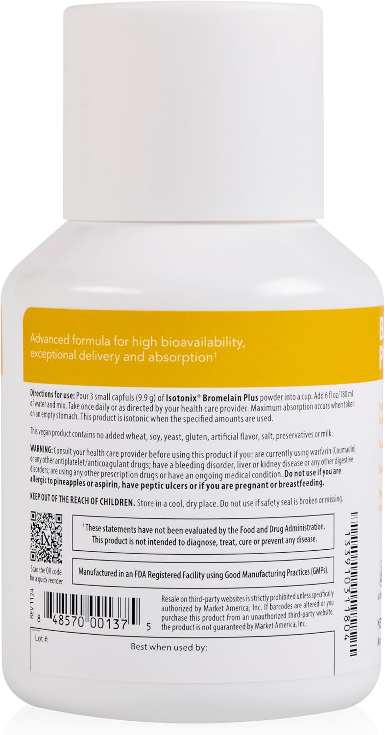 Isotonix Bromelain Plus - Protease Enzymes for Joint Health, 30 Servings