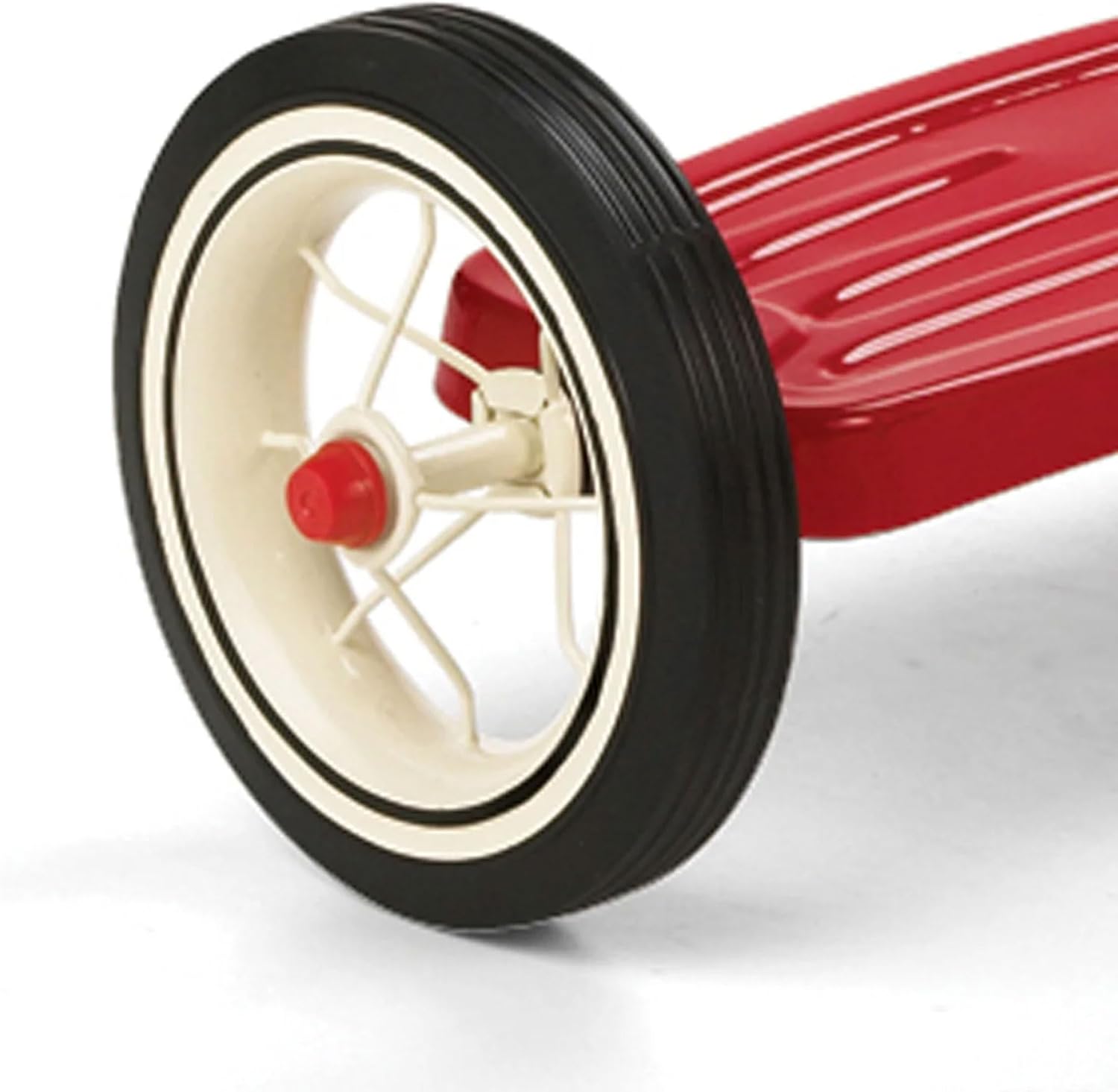 Radio Flyer Classic Pink Tricycle, for Ages 2-4, 10" Front Wheel, Bell | Steel Frame, Adjustable Seat, Rubber Tires, Chrome Details, Rear Step, Controlled Turning Radius, Tricycle for Toddlers