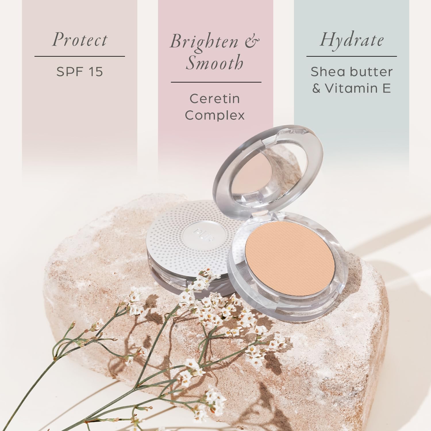 PÜR 4-in-1 Pressed Mineral Makeup Powder Foundation with SPF 15 | Buildable Foundation Coverage - Smooth, Even-Looking Complexion Makeup Delivers Custom Coverage and Comfortable Everyday Wear