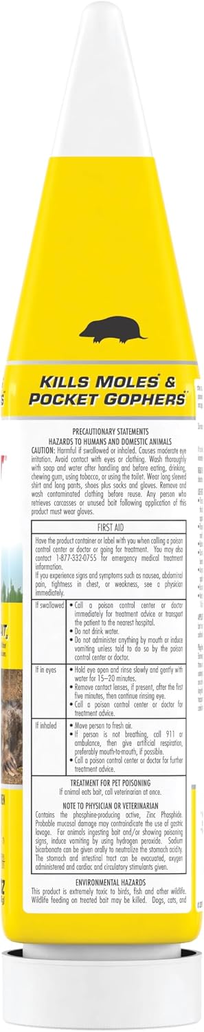 Tomcat Mole & Gopher Repellent Granules, 4 lbs. | Mole Repellent Granules Formulated with Castor Oil, For Lawns