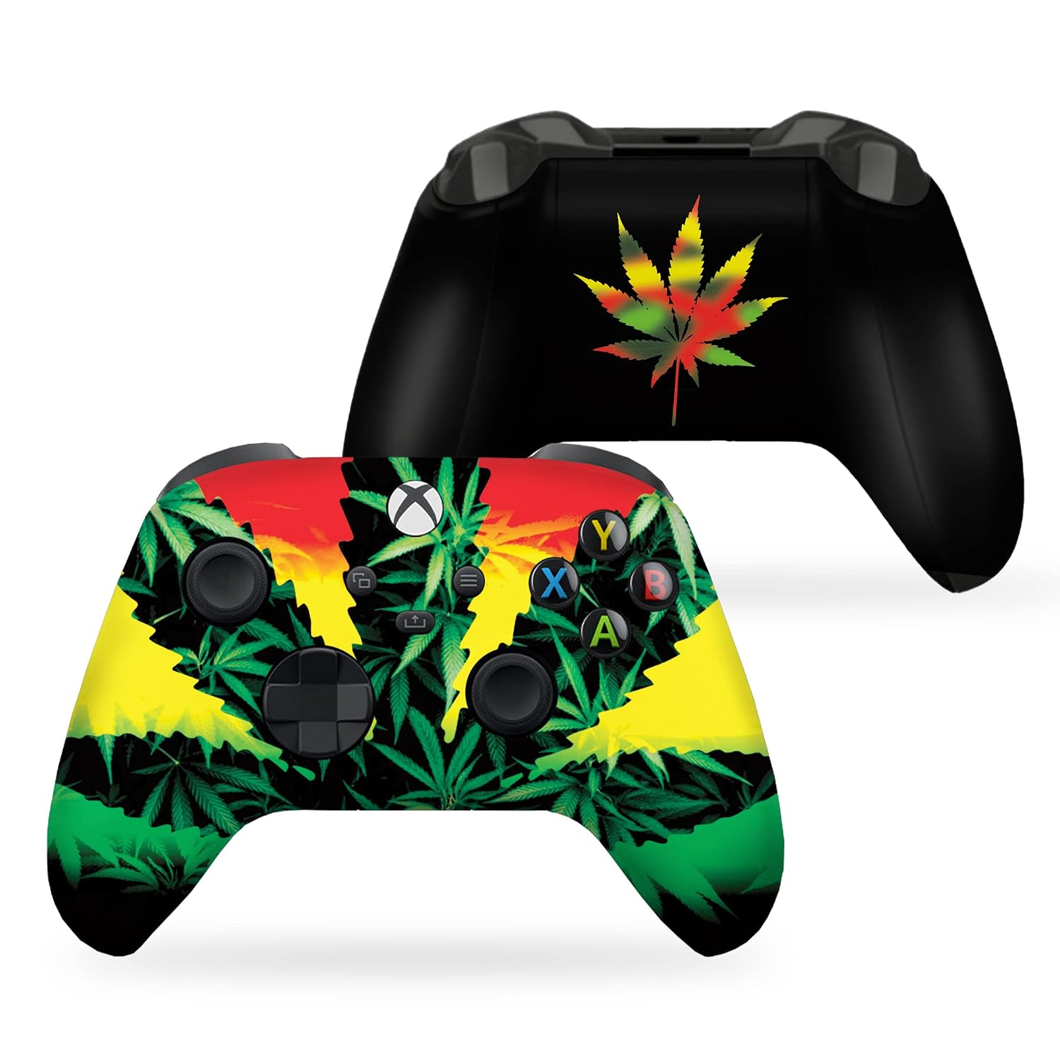 DreamController Green Weed Grass Custom X-box Controller Wireless compatible with X-box One/Series X/S Proudly Customized in USA with Permanent