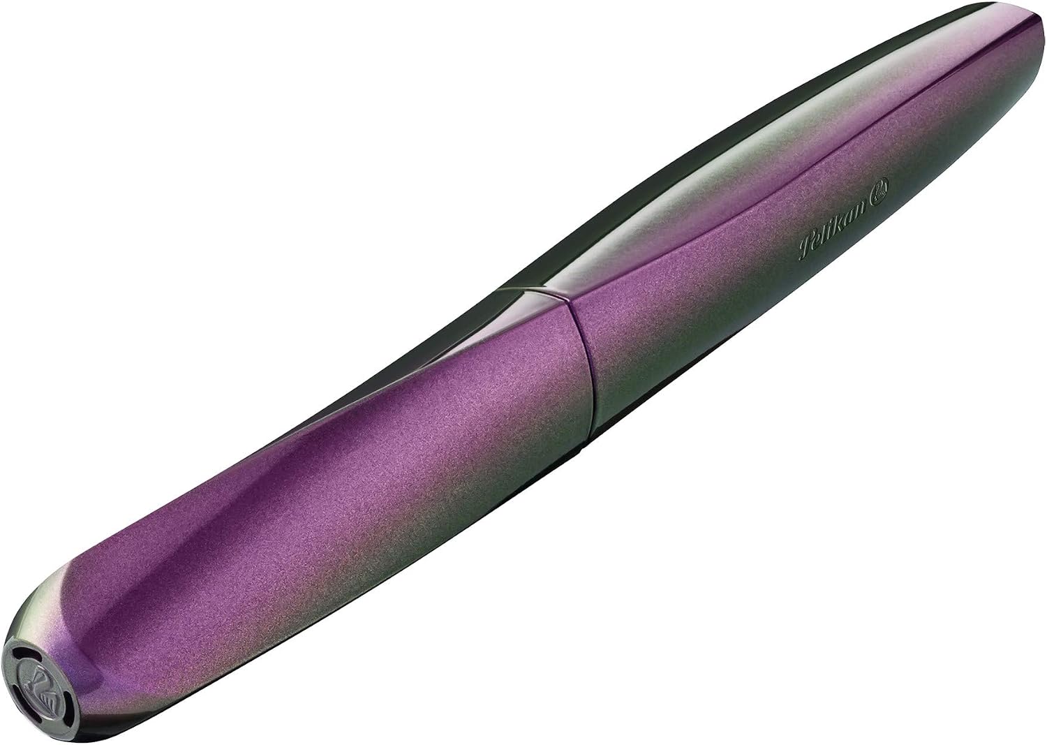 Pelikan Twist Fountain Pen with 1 Ink Cartridge, Medium Nib, Silver, Boxed (947101)
