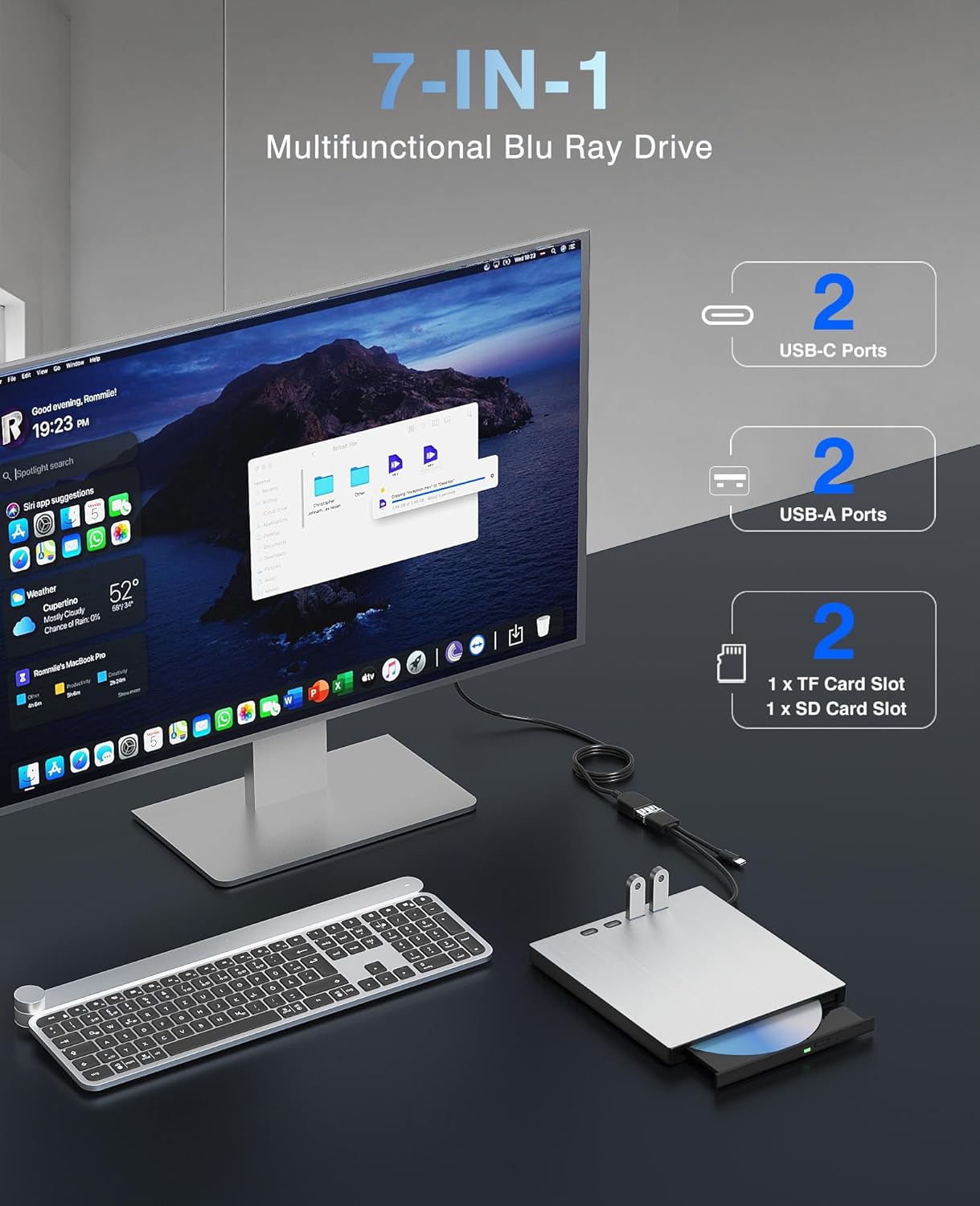 USB 3.0 Type-C External Blu-ray Burner