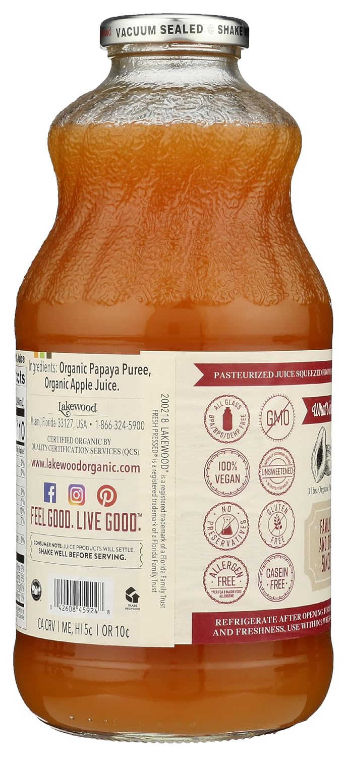 Lakewood Organic Fresh Blends Papaya (1 X 32 FL OZ)