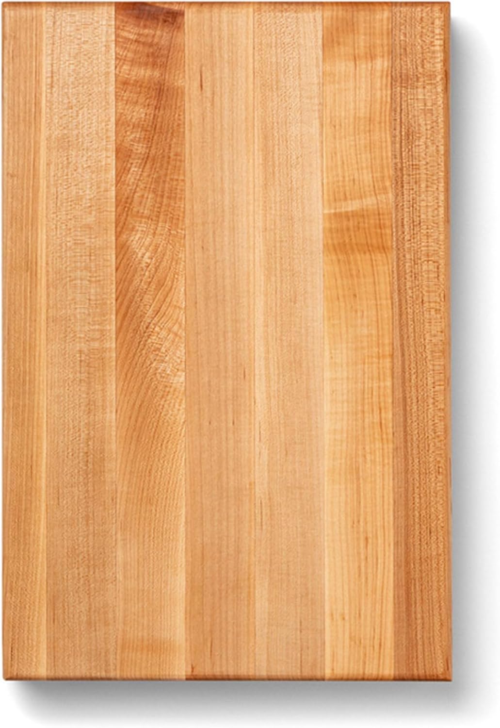 John Boos Handle Boards Series Rectangular Wooden Maple Cutting Board 24”x18” – 2.25” Thick, 30-lb Reversible Butcher Block with Juice Groove, Edge-Grain & Metal Handles