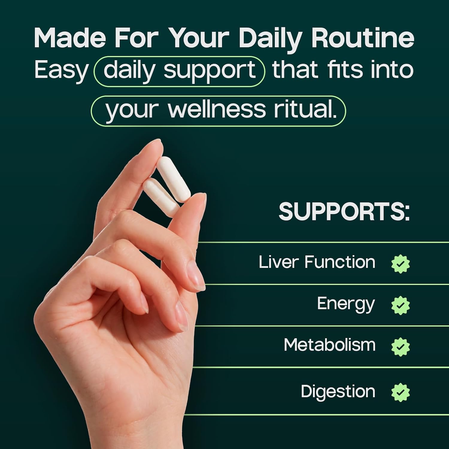LIVERITE Liver Aid with Milk Thistle 60 Capsules, Liver Support Supplement with Amino Acids, Choline, Milk Thistle & Vitamin B12 – Supports Healthy Liver Function, Energy & Metabolism
