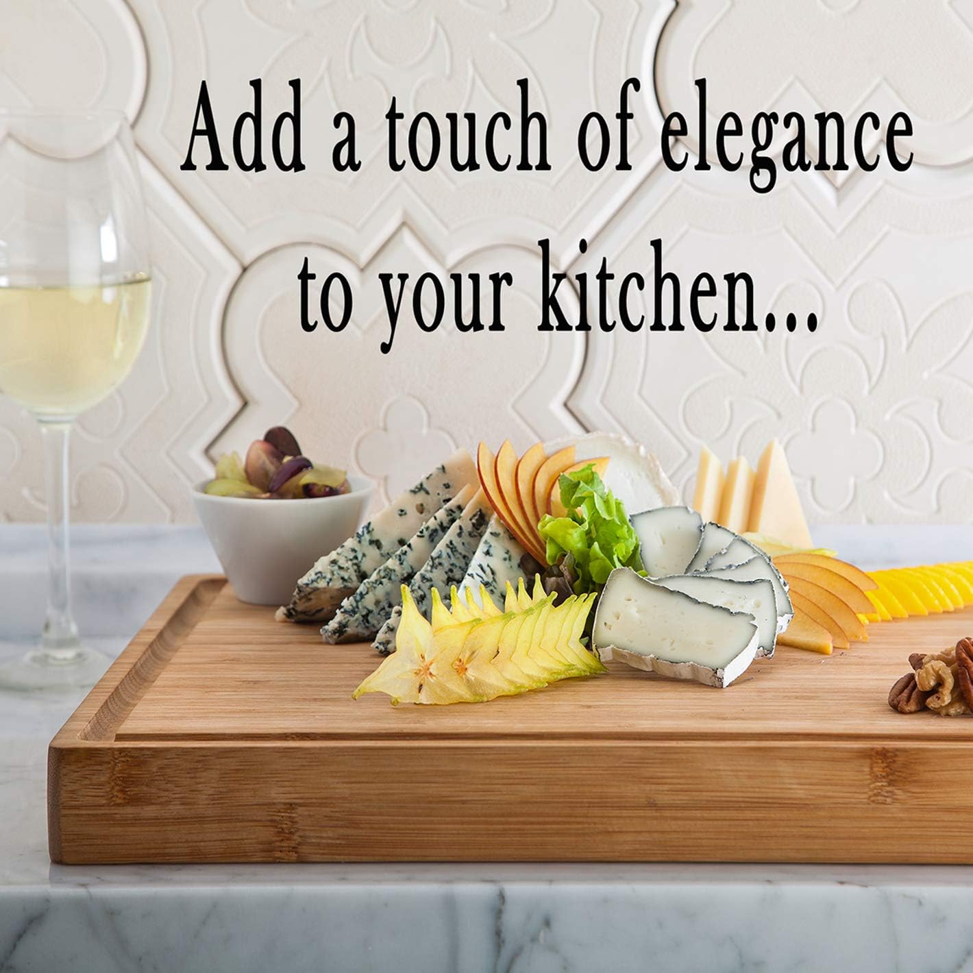 Butcher Block - Organic Bamboo Cutting Board w/Juice Groove - 17x13x1.5" -Butcher Block Cutting Board - Premium Quality and Professional Design - Bamboo Chopping Block