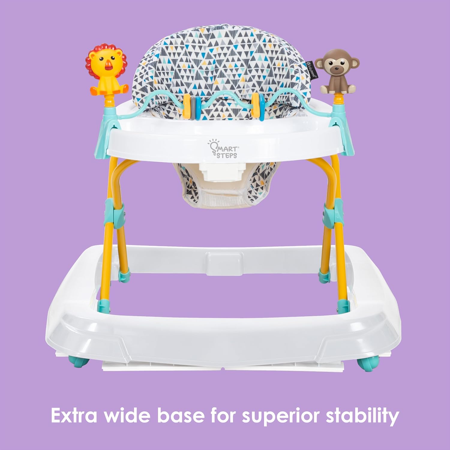 Smart Steps Trend Activity Walker with Removeable Toy Bar, Multi-Directional Front Wheels, Tray, Adjustable Height and Flat Fold Frame for Storage, Ages 6 Months +, Emily Pink