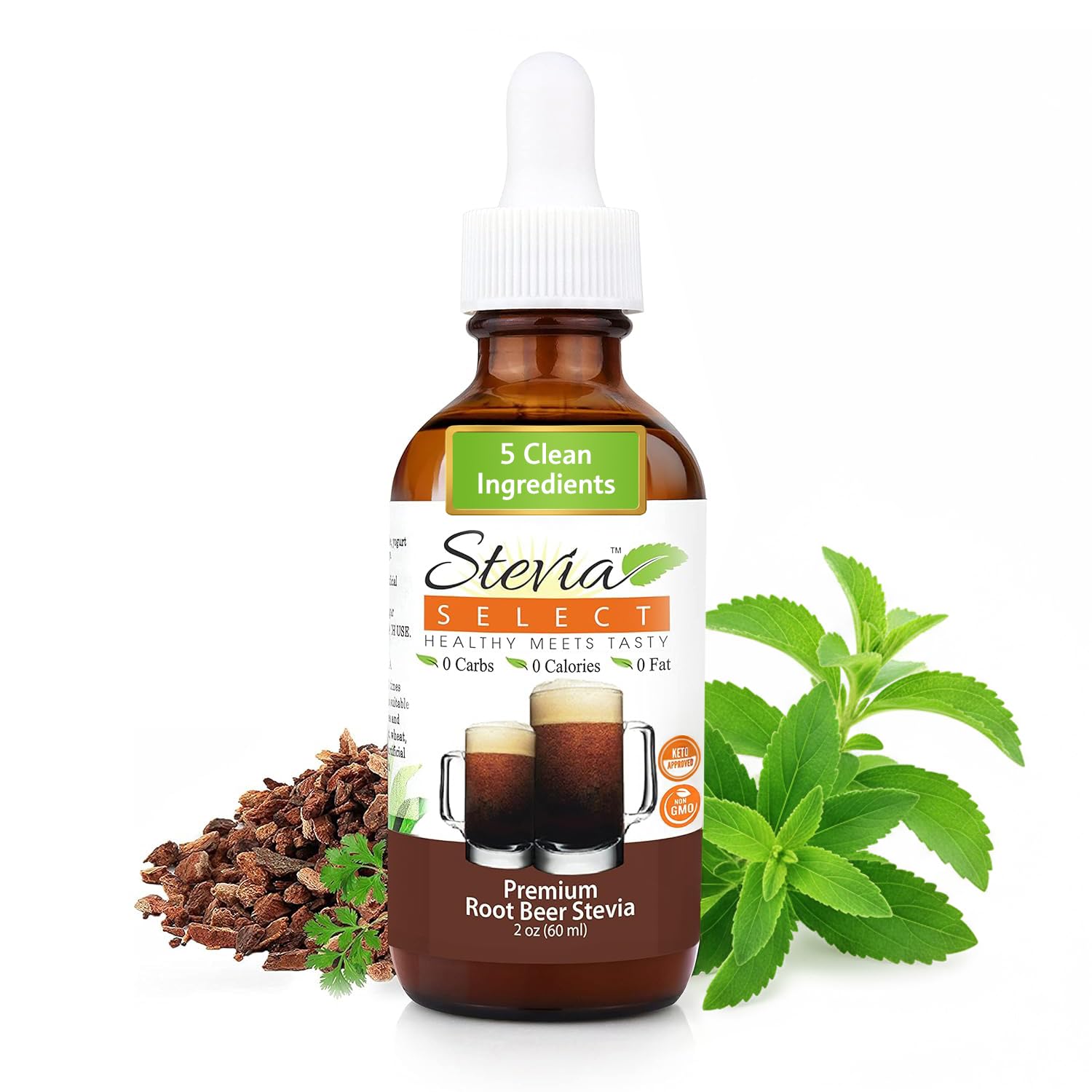 Stevia Select Hazelnut Flavored Liquid Stevia – Zero Calorie Coffee, Tea, Drink & Baking Sweetener, All-Natural, No Erythritol, Keto-Friendly Sugar Alternative, 300 Servings – 2 Oz (1 Pack)