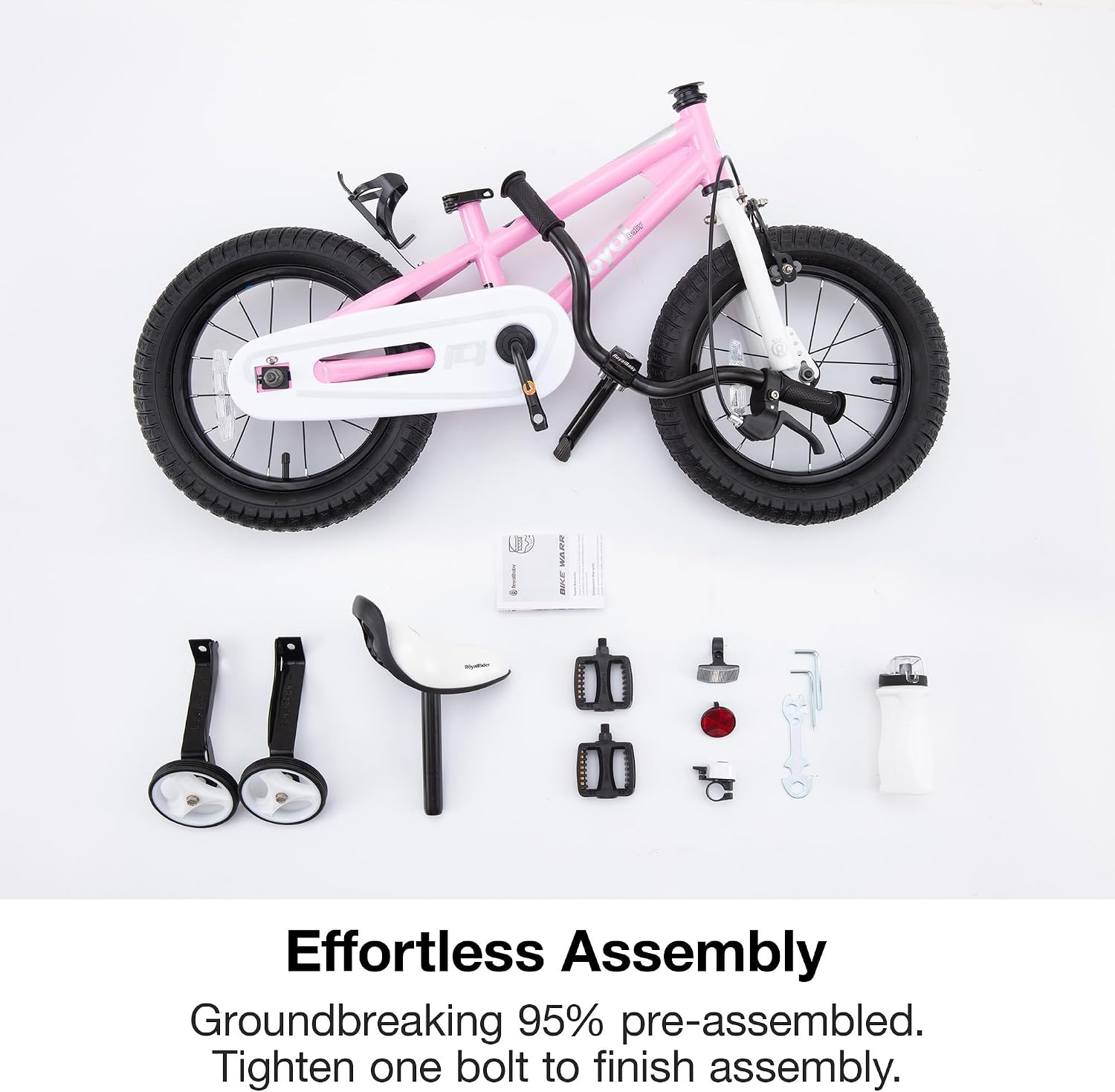 RoyalBaby Freestyle Kids Bike 12 14 16 Inch with Training Wheels, 18 Inch with Kickstand, Bicycle for Ages 3-10 Years Boys Girls
