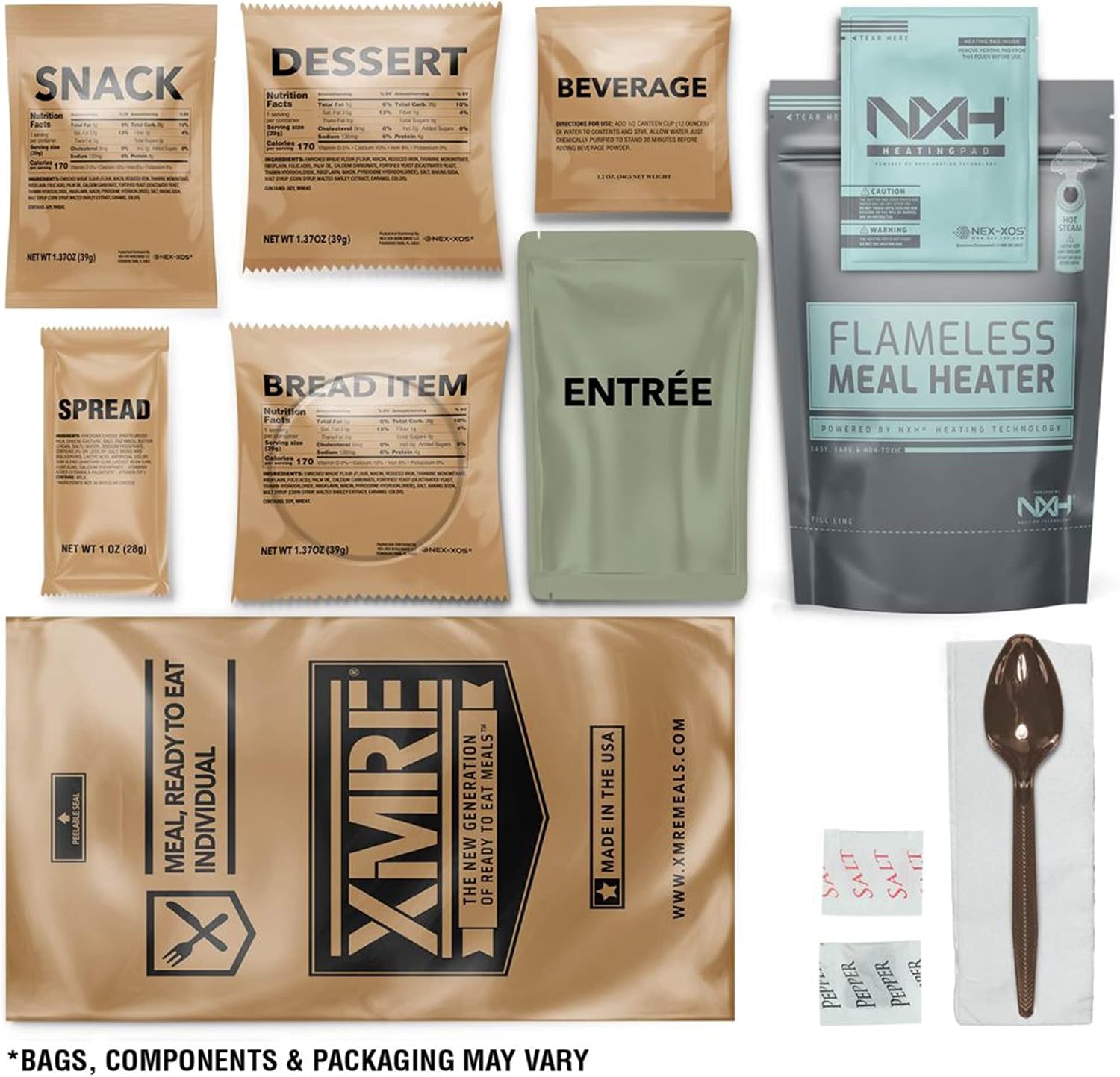 XMRE Meals 1300XT - 12 Case with Heaters (Meal Ready to Eat - Military Grade) | camping-freeze-dried-food