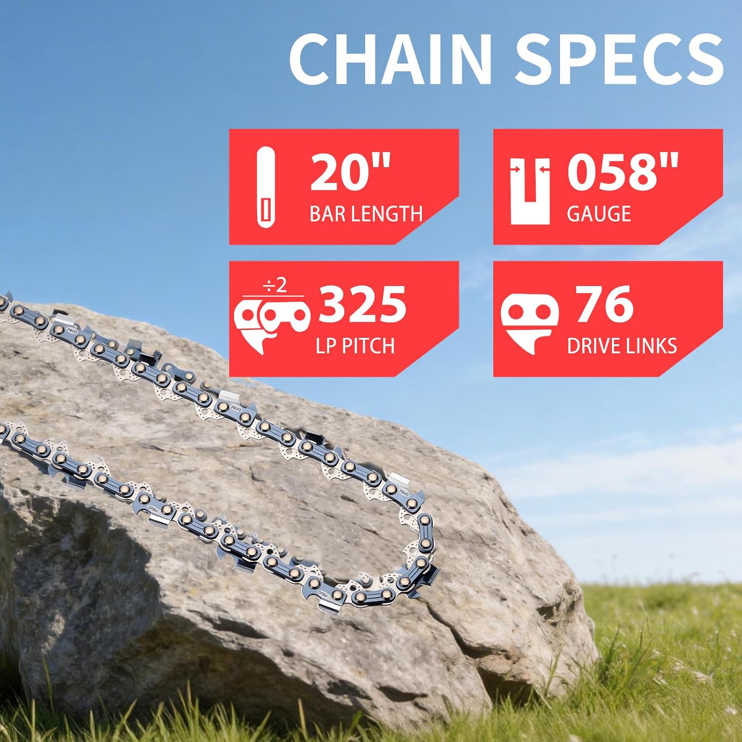 18 Inch Chainsaw Chain Replacement .325" Pitch .063" Gauge 68 Drive Links, Fits Stihl (PRE 2023 .063" Gauge) 025, MS250, MS251, 3005 008 4717-36390050068, Full Chisel, 3 Pack | P-Series
