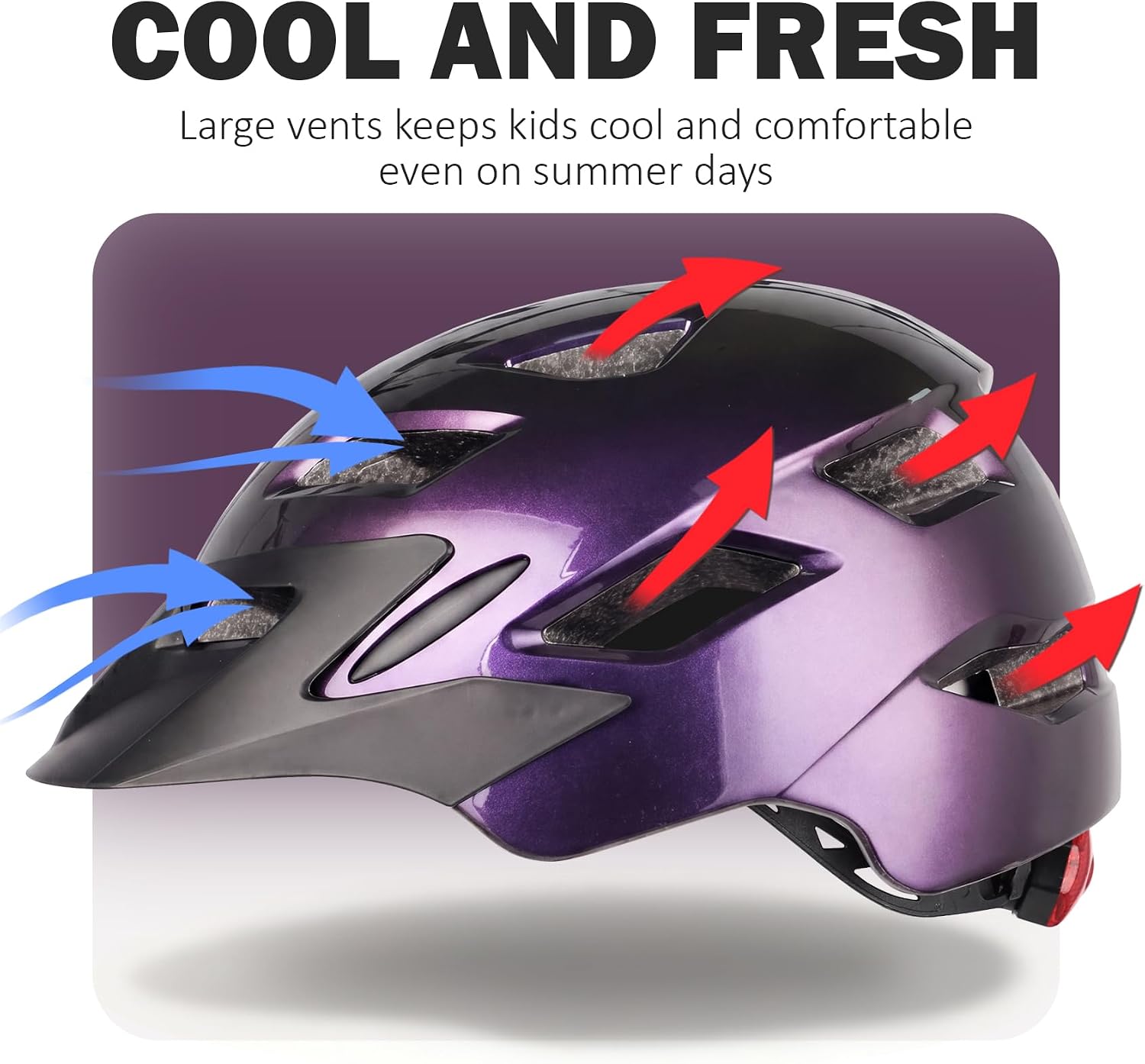Kids Bike Helmet, Toddler Youth Helmet for Boys Girls, Ages 3-5, 5-8, 8-14