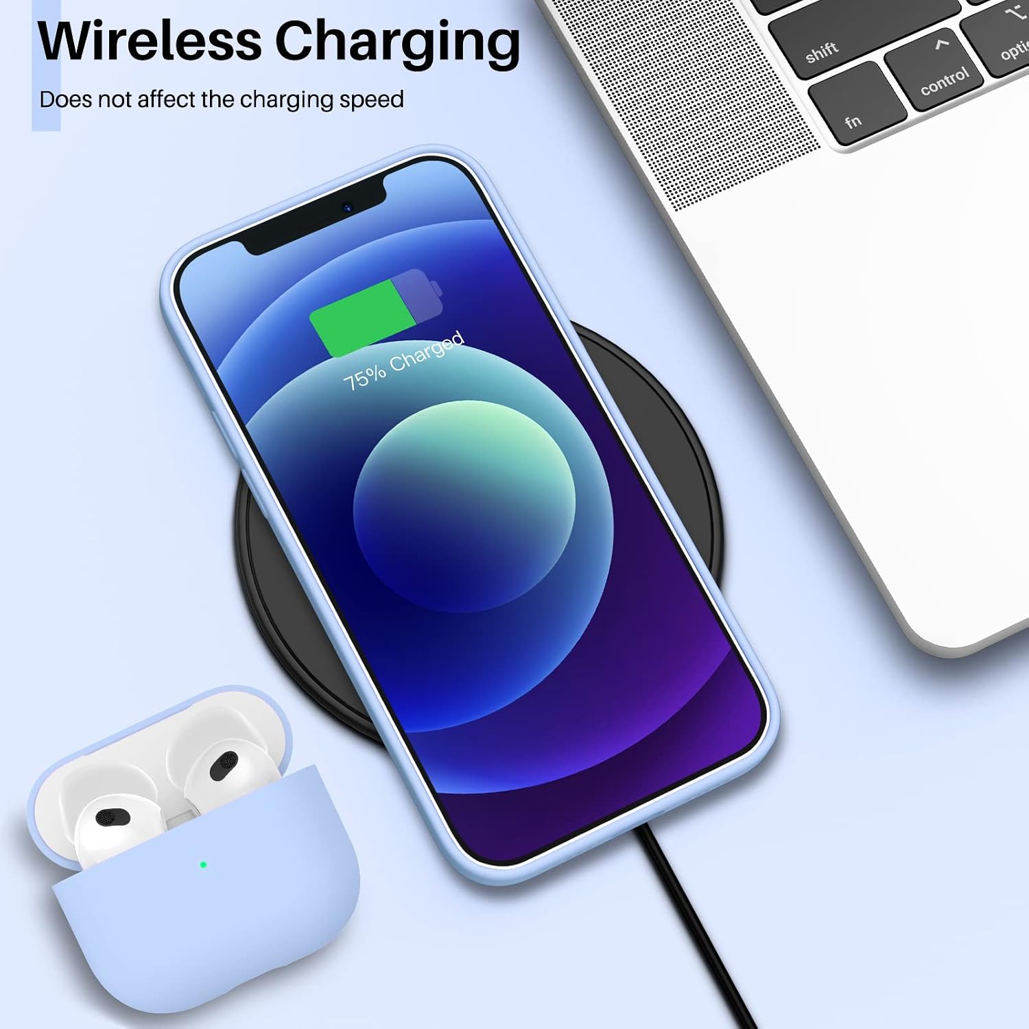 ORNARTO for iPhone 12 Mini Case, Slim Liquid Silicone Cover, Navy Blue