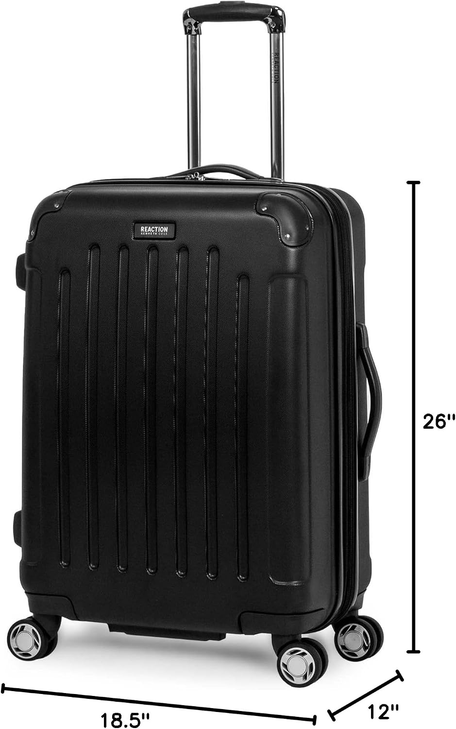 Kenneth Cole REACTION Renegade Luggage Expandable 8-Wheel Spinner Lightweight Hardside Suitcase, Champagne, 20-Inch Carry On