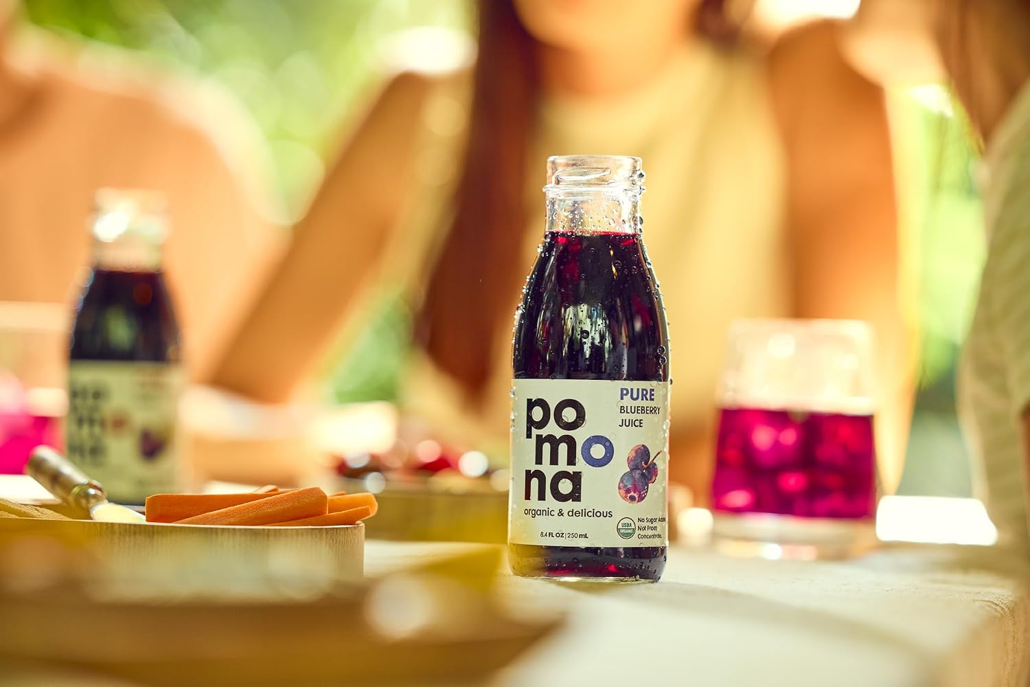 Pomona Organic Pure Black Cherry Juice, Cold Pressed Organic Juice, Non-GMO, No Sugar Added, Not from Concentrate, Gluten Free, Kosher Certified, Preservative Free 8.4 Ounce (Pack of 12),