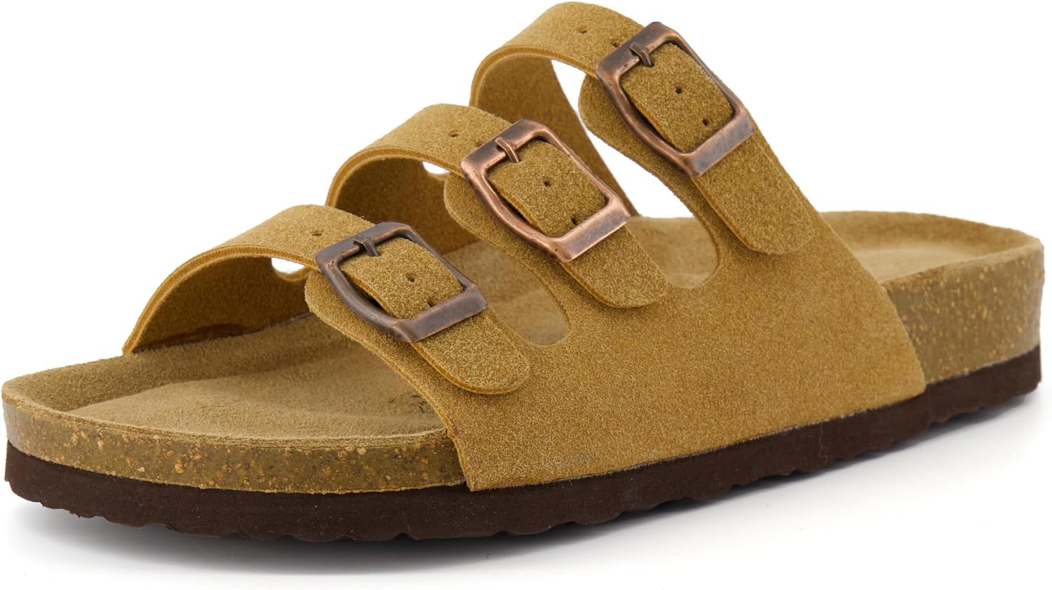 CUSHIONAIRE Women's Lela Cork footbed Sandal with +Comfort