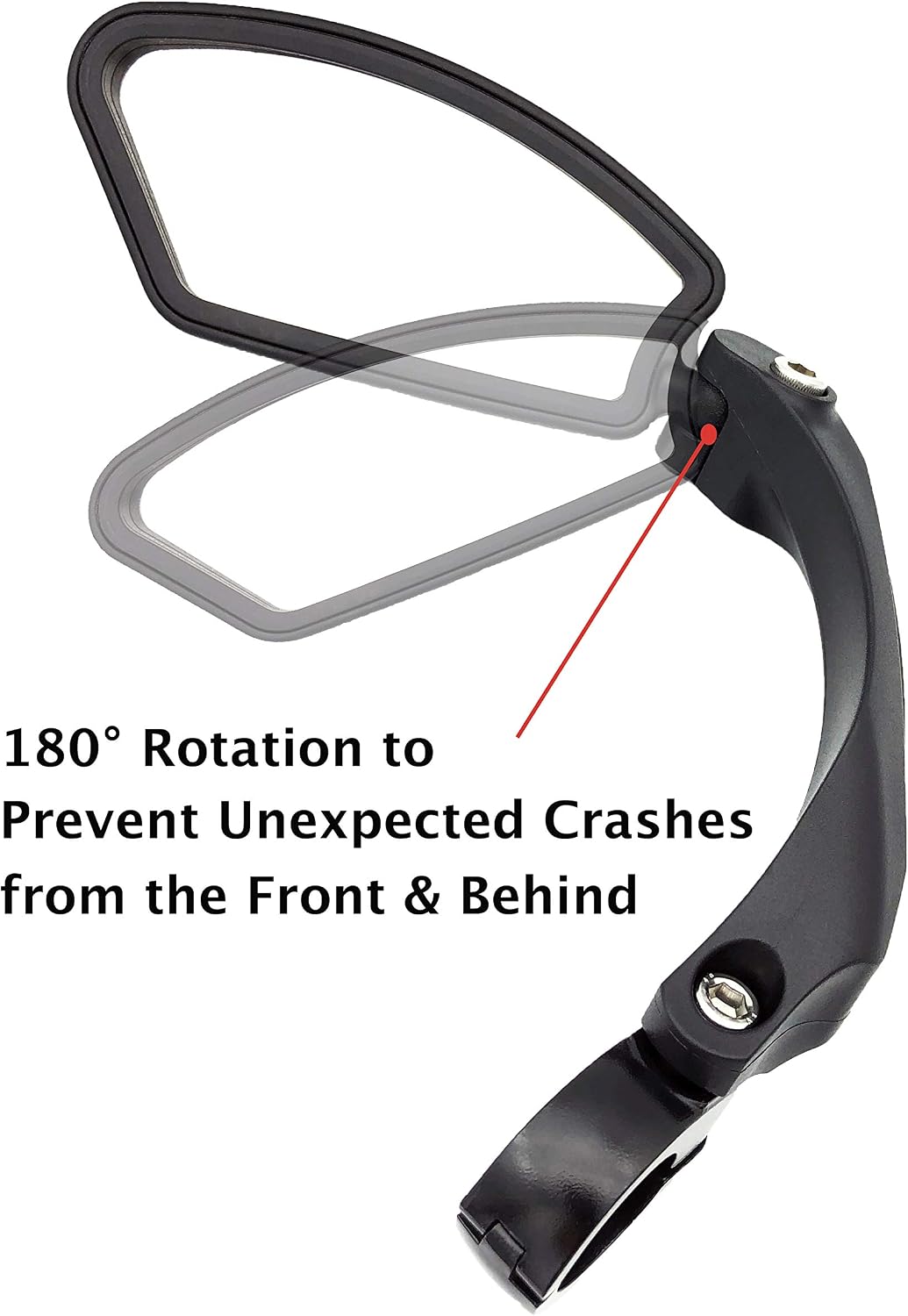 Hafny Stainless Steel Lens Handlebar Bike Mirror, Safe Rearview Mirror for Bicycle