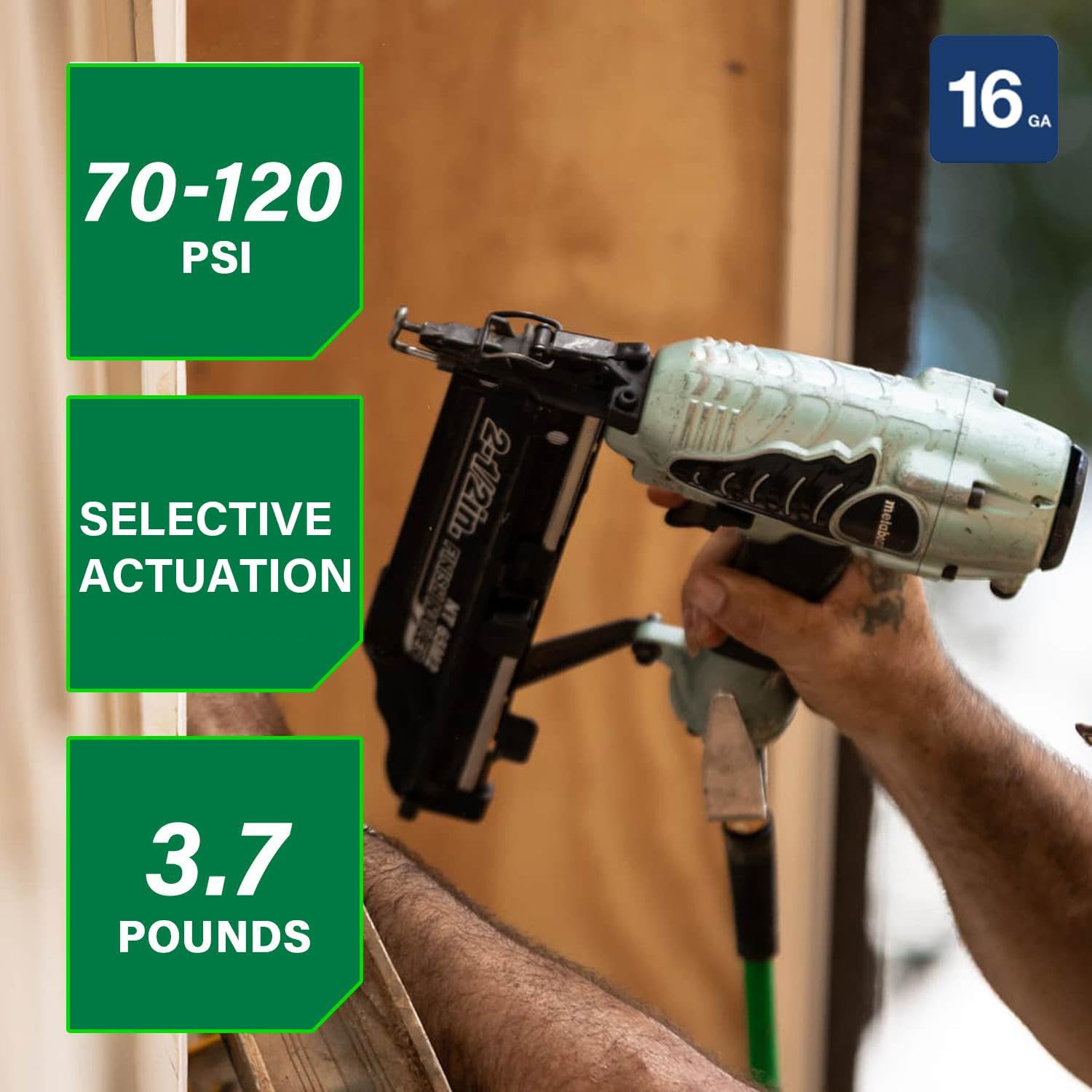Metabo HPT 16 Gauge Finish Nailer, Lightweight 1-2.5in, NT65M2S