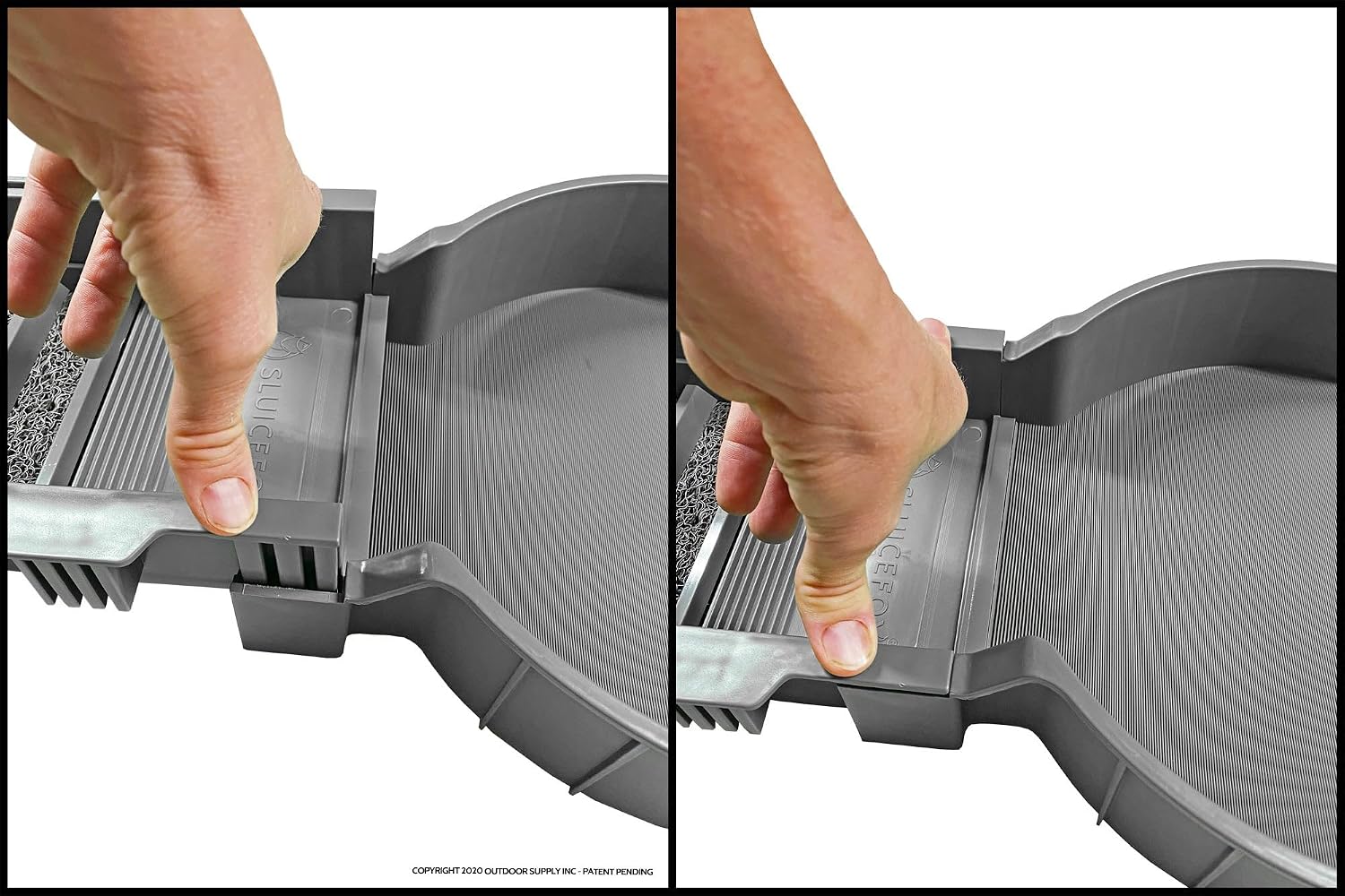 Portable Expandable Sluice Box for Gold Mining and Prospecting; Includes Miner's Moss, Hungarian Style riffles, and deep V riffles. Essential Tool for Gold panning Kits