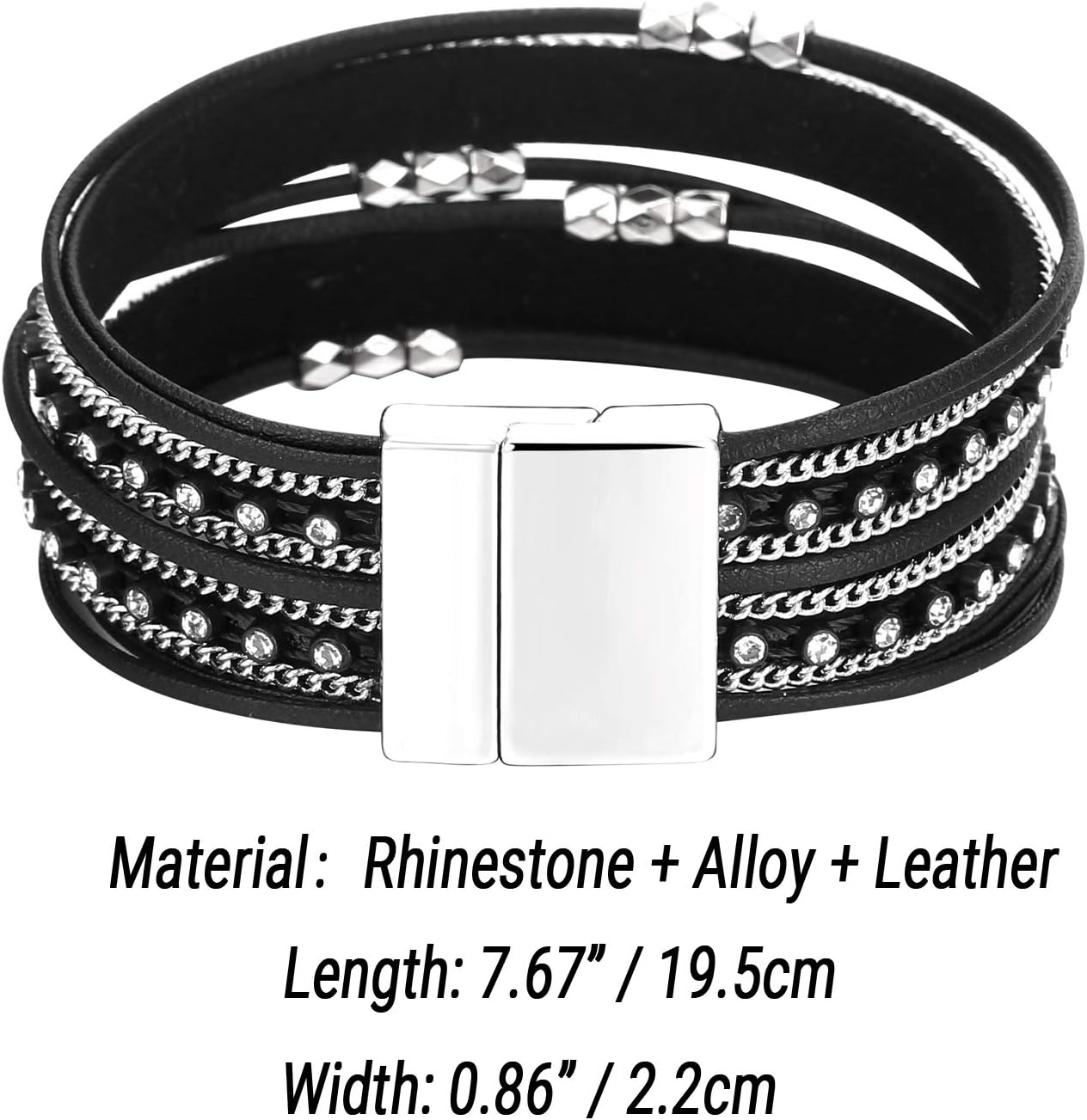 Fesciory Leather Wrap Bracelets for Women, Boho Western Layered Jewelry