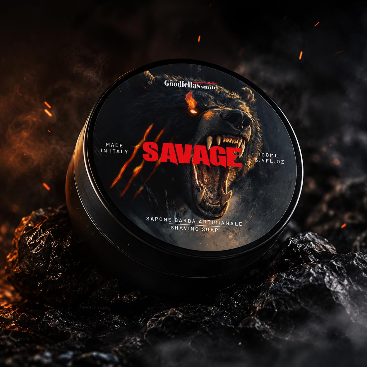 Goodfellas' Smile Savage Shaving Soap for Brush, Made in Italy
