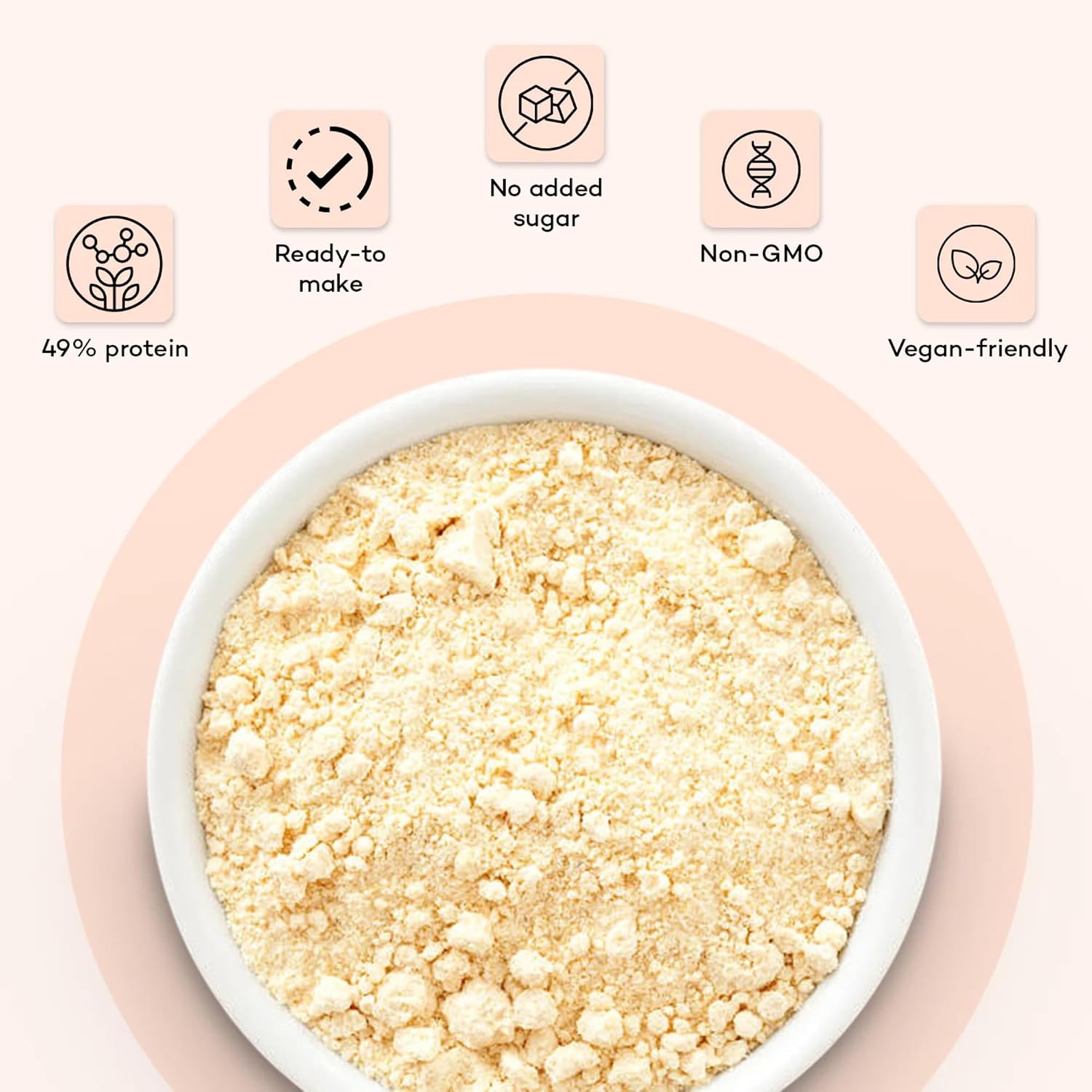 Urban Platter Soya Milk Powder | 35.27 Oz (1kg) | 49% Plant Protein | Unflavored Soy Milk for Coffee, Tea, Smoothies, Baking & Cooking | Non-GMO, Dairy-Free, Vegan