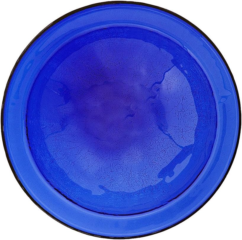Achla Designs Crackle Glass Bowl, 12-in, Mandarin