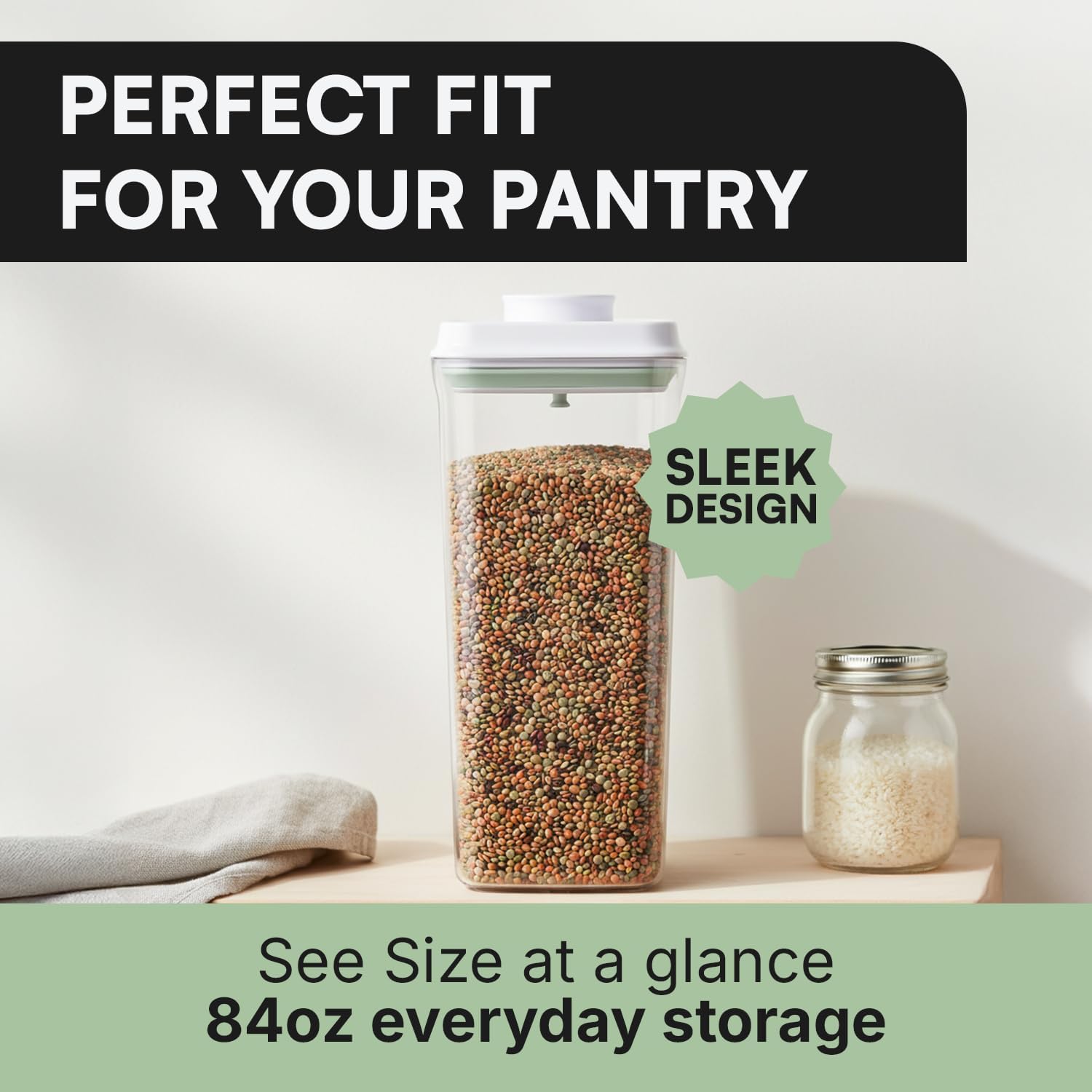 Bop Top Airtight Food Storage Containers | Pop-Top Lid | 16.5 Cups / 135 Oz