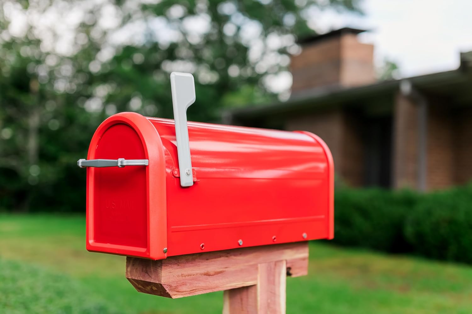 Architectural Mailboxes Chadwick Galvanized Steel Post Mount Mailbox, 8950B-10, Black, Medium Capacity | Galvanized steel build for outside with weather-resistant build and rust-resistant powder-coat finish. USPS approved.