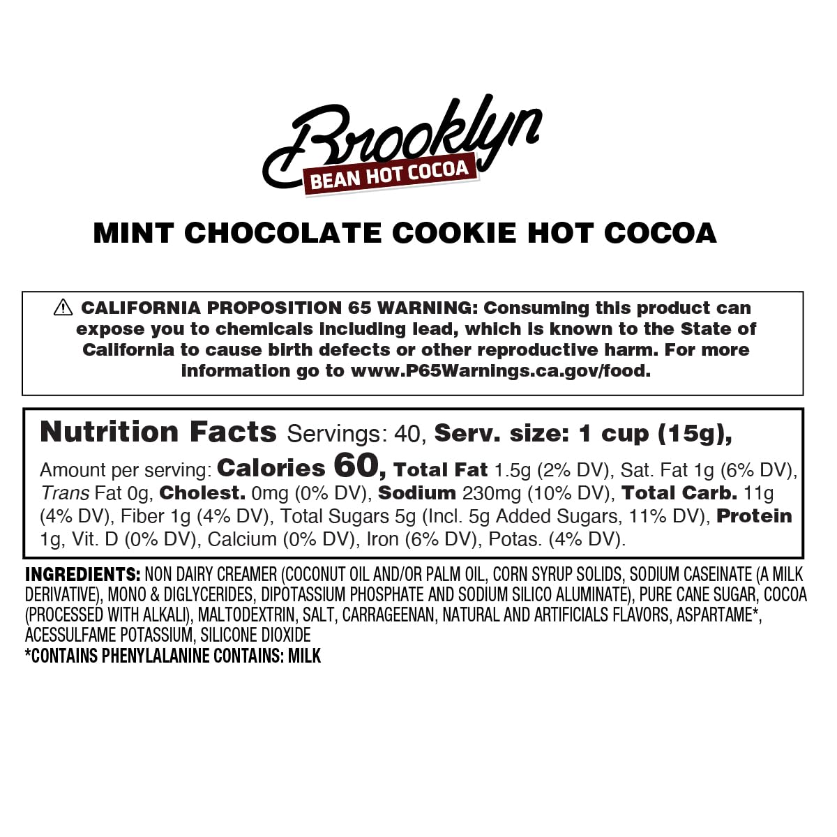 Brooklyn Beans Milk Chocolate Hot Cocoa Pods, Compatible with 2.0 K-Cup Brewers, 40 Count