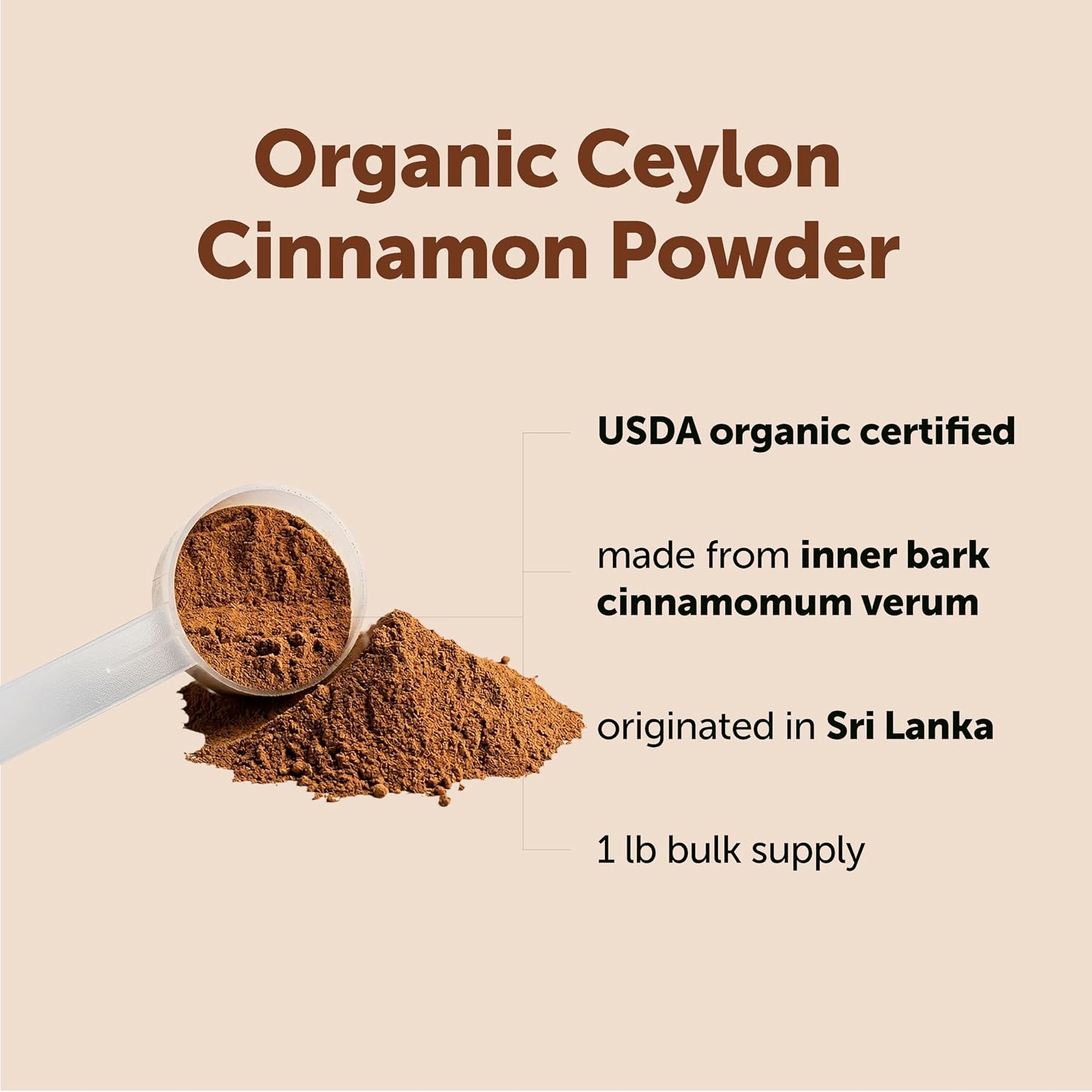 Micro Ingredients Organic Ceylon Cinnamon Powder, 2 lb Sri Lanka Source | True Cinnamon for Spice & Seasoning | Great for Baking, Cooking, & Drinks | Additive Free, Non-GMO