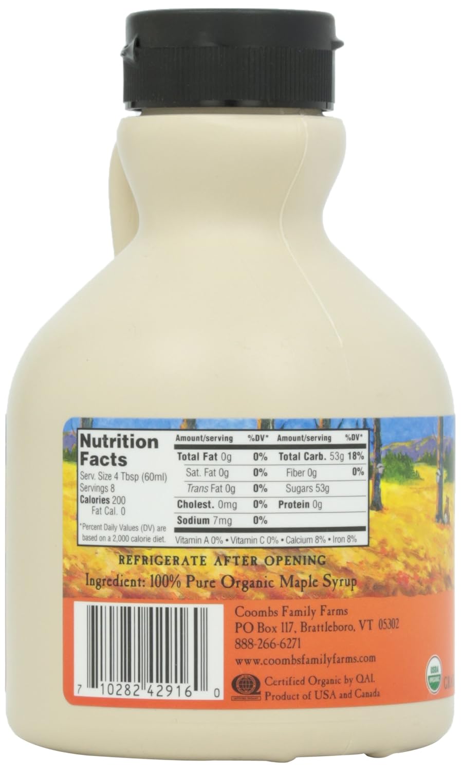 Coombs Family Farms 100% Pure Organic Maple Syrup Grade A Amber Rich, 8 Fl Oz