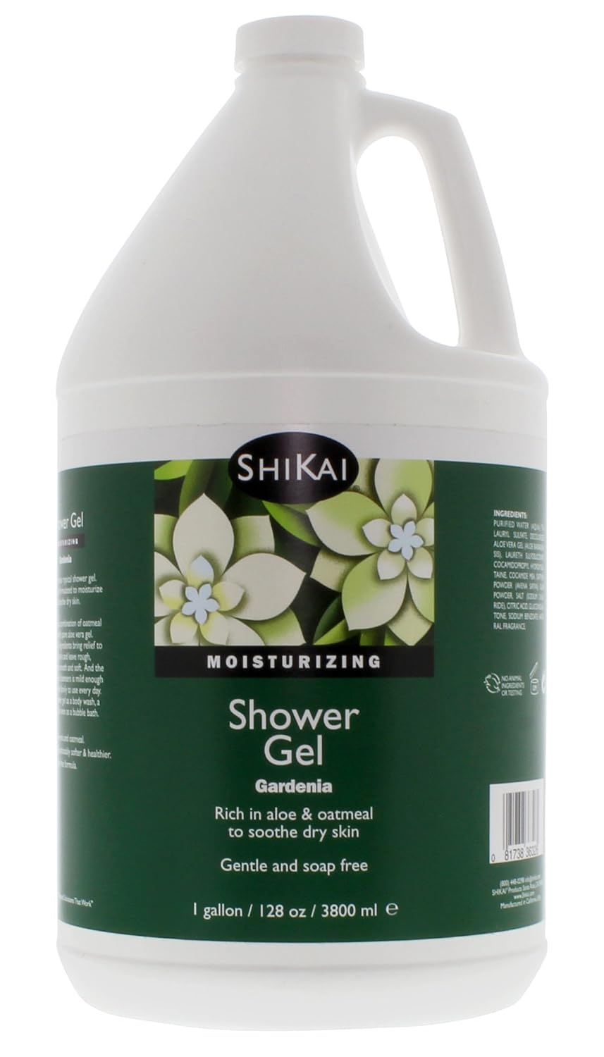 ShiKai Daily Moisturizing Shower Gel (Sandalwood, 12oz, Pack of 3) | Gentle Formula | Aloe Vera & Oatmeal for Soft, Healthy Skin | Dry Skin Relief