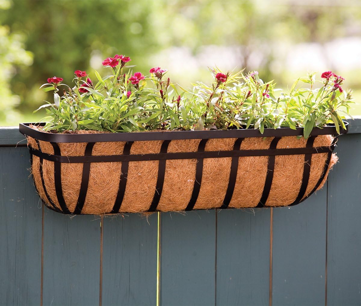Panacea Products, Flat Iron Series Window/Deck Planter, Black