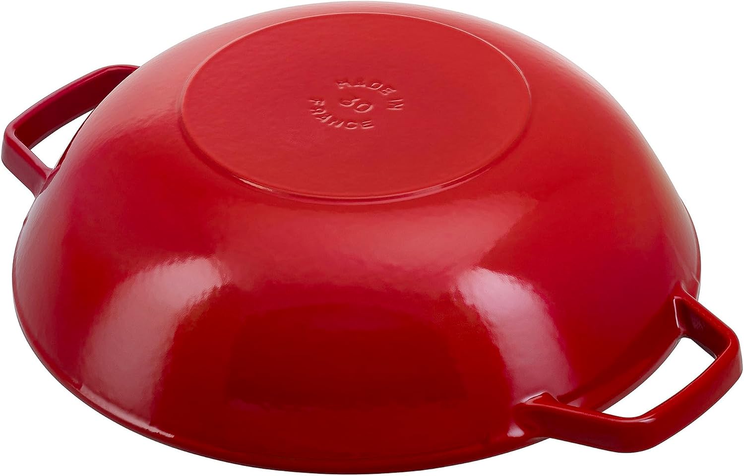 Staub Cast Iron Perfect Pan, Wok, Dutch Oven, 4.5-quart, serves 4-5, Made in France, Dark Blue