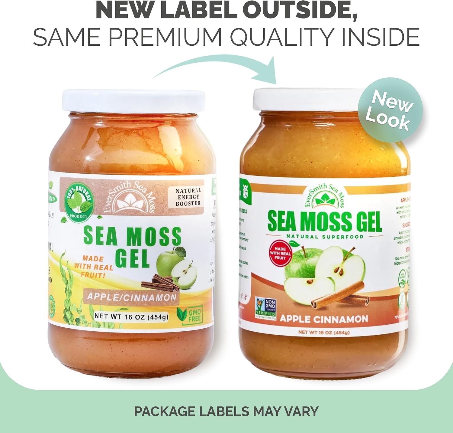EverSmith Organics Wildcrafted Irish Sea Moss Gel, Mango Pineapple, 1 Jar