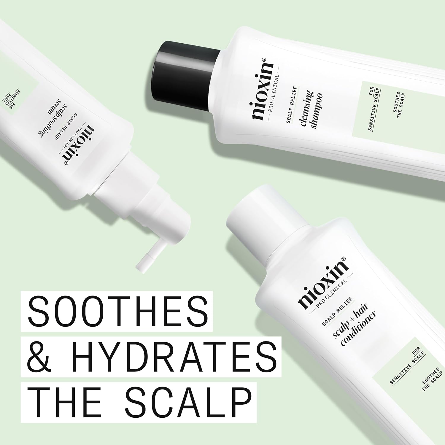 Nioxin Scalp Relief Cleansing Shampoo | Soothes, Hydrates, & Thickens Hair | For Sensitive, Dry, & Itchy Scalp | Made with Aloe Vera & Vitamin E