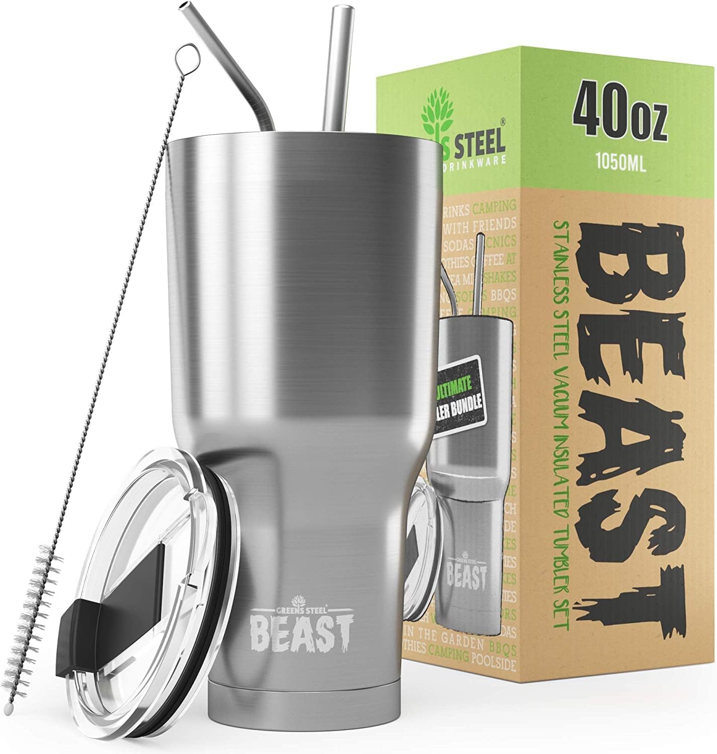 Beast 30 oz Tumbler Stainless Steel Vacuum Insulated Coffee Ice Cup Double Wall Travel Flask (Cupcake Pink)