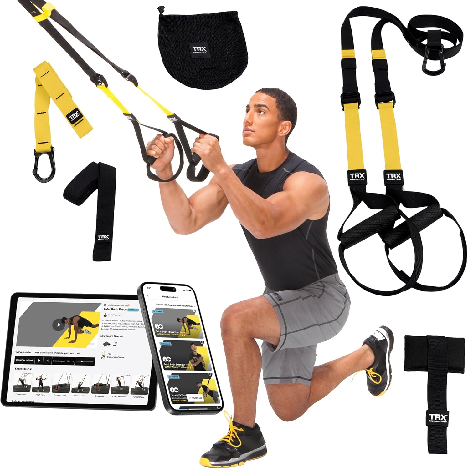 TRX Pro3 Home Gym System – Professional-Grade Suspension Trainer for Strength Training, HIIT, Cardio & Full-Body Workouts