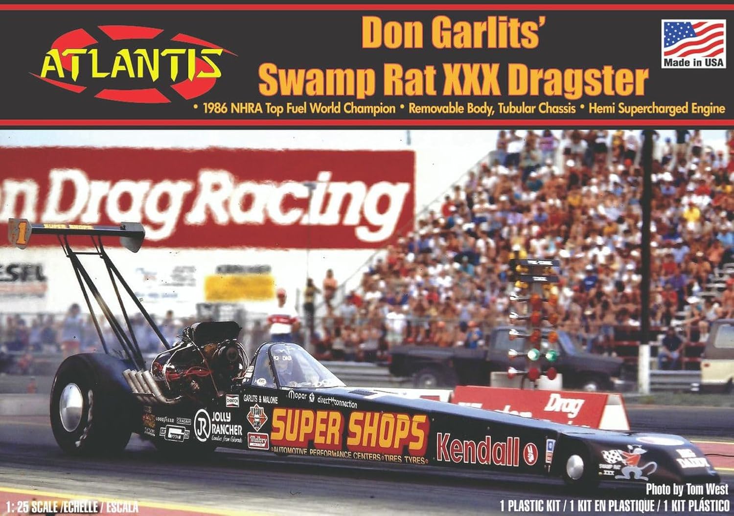 Atlantis H7152 1/25 Scale Swamp Rat XXX Dragster Plastic Model Car Kit - Assembly Required, undefined